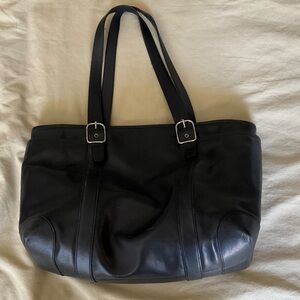 Black Leather Coach Tote Bag style no. D04S-5147